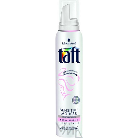 Taft Sensitive penové tužidlo na vlasy 200 ml