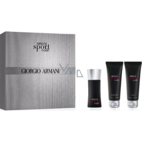 Giorgio Armani Code Sport Men 50 ml toaletná voda + sprchový gel 75 ml + balzam po holení 75 ml, darčeková sada