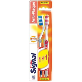 Signal Anti-Plaque stredná zubná kefka 2 kusy, duopack