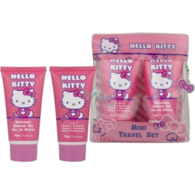 Hello Kitty Mini Travel Set sprchový gel 75 ml + 2v1 šampón a kondicionér 75 ml kozmetická sada