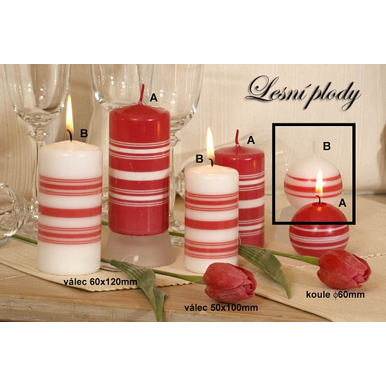 Lima Fresh Line Lesné plody vonná sviečka biela guľa priemer 60 mm 1 kus