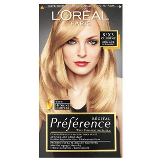 Loreal Paris Préférence recitál farba na vlasy 8 / X3 Californie svetlá blond