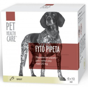 Pet Health Care Fytopipeta Repelentný pipeta pes od 20 kg 6 x 10 ml