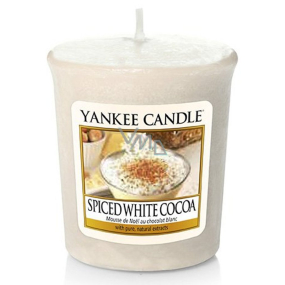 Yankee Candle Spice White Cocoa - Korenené biele kakao vonná sviečka votívny 49 g