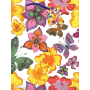 Ditipo Darčeková papierová taška 26,4 x 13,7 x 32,4 cm biela, motýle, kvety