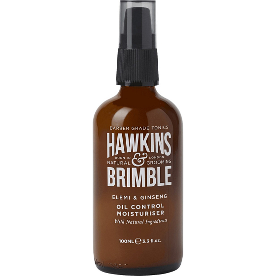 Hawkins & Brimble Men hydratačný pleťový krém pre mastnú pleť s jemnou vôňou elemi a ženšenu 100 ml