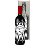 Bohemia Gifts Ružové svadobné víno On sa spýtal a Ona povedala Áno darčekové víno ku svadbe 750 ml