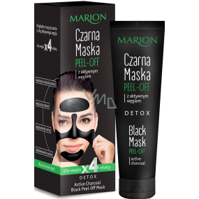 Marion Detox Black Peel-Off pleťová maska s aktívnym uhlím 25 ml
