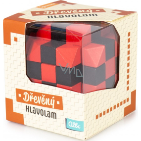 Albi Brain Factory Veľká drevená skladačka Šachová kocka 8,2 x 8,2 x 9 cm