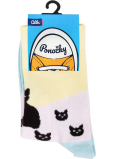 Albi Farebné ponožky Univerzálna veľkosť Mačky 1 pár
