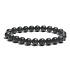 Šungitový náramok elastický prírodný kameň, guľôčka 8 mm / 16 - 17 cm, kameň života