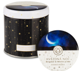 Sójová sviečka Heart & Home Starry Night v plechovke horí až 30 hodín 125 g