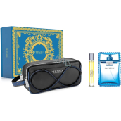 Versace Eau Fraiche Man toaletná voda 100 ml + toaletná voda miniatúra 10 ml + kozmetická taštička, darčeková sada pre mužov