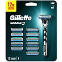 Gillette Mach3 pánský holicí strojek + 12 kusů náhradní hlavice blistr