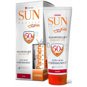SunProtect Swiss Kids SPF50 + vodeodolný ochranný krém na opaľovanie 250 ml + Panthenol Premium 10% po opaľovaní 50 ml