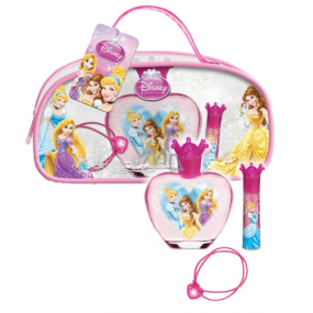 Disney Princess toaletná voda 50 ml + lesk na pery 5 g + náramok 1 kus, pre deti darčeková sada