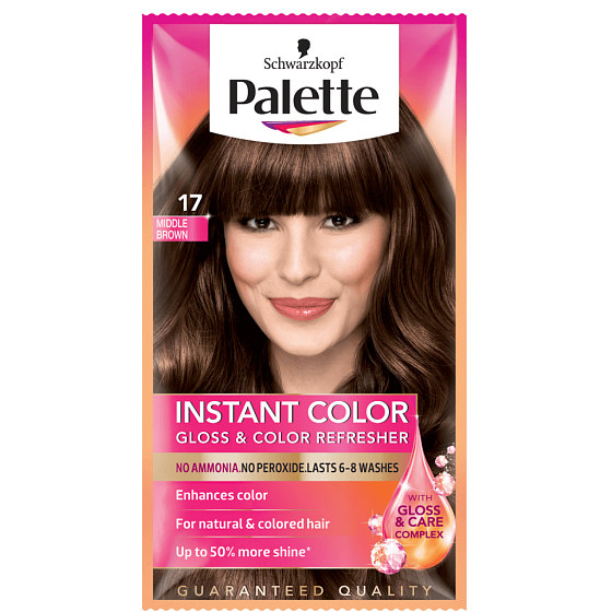 Schwarzkopf Palette Instant Color postupne zmývateľná farba na vlasy 17 Stredne hnedý 25 ml