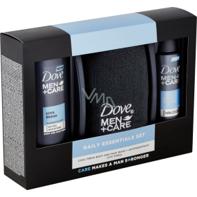 Dove Men + Care Cool Fresh sprchový gel 250 ml + antiperspirant sprej 150 ml + uterák, kozmetická sada