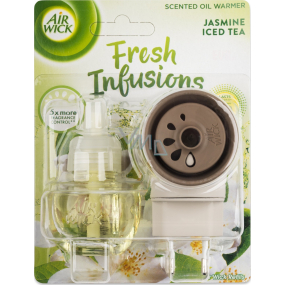 Air Wick Fresh Infusions Jasmine Iced Tea - Vôňa jazmínového ľadového čaju elektrický osviežovač vzduchu komplet 19 ml