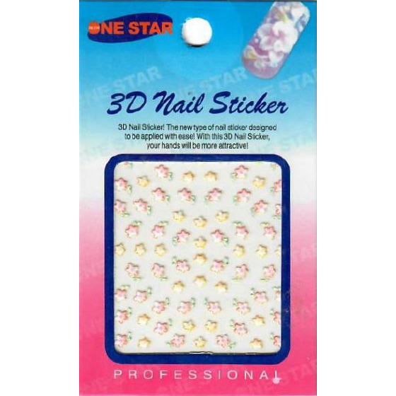 Nail Stickers 3D nálepky na nechty 1 aršík 10100 S28