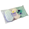 Coral Body Sponge umývacie a masážne telová huba 3 kusy