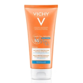 Vichy Capital Soleil SPF50 ochranné opaľovacie hydratačné mlieko na tvár a telo pre celú rodinu 300 ml