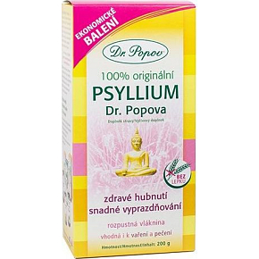 Dr. Popov Psyllium 100% originálne, podporuje správny metabolizmus tukov a navodzuje pocit sýtosti, rozpustná vláknina 200 g Dr. Popov Psyllium 100% originálne, podporuje správny metabolizmus tukov a navodzuje pocit sýtosti, rozpustná vláknina 200 g