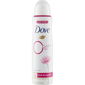 Dove 0% ALU Ruža a Jasmín dezodorant bez hliníku, 150 ml