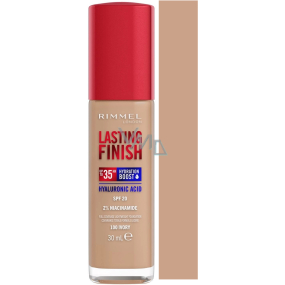 Rimmel Lasting Finish Dlhotrvajúci hydratačný make-up s kyselinou hyalurónovou 100 Ivory 30 ml