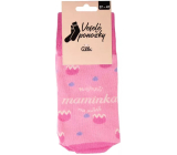 Albi Happy Socks Najlepšia mama na svete, univerzálna veľkosť 1 pár