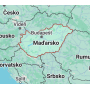 Charm Striebro 925 Maďarskovlajka - hojdajúca sa mapa, prívesok na náramok cestovanie