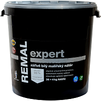 REMAL Expert žiarivo biela maliarska farba na stenu, 36+4 kg