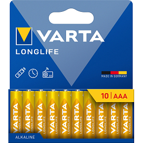 Varta Longlife AAA alkalické batérie, 10 ks