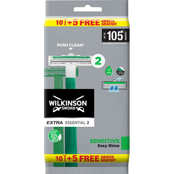 Wilkinson Sword Extra2 Sensitive Jednorazové holítka 10+5 ks