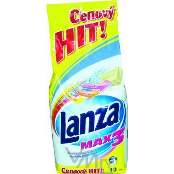 Lanza MAX3 Biela prací prášok 10 kg