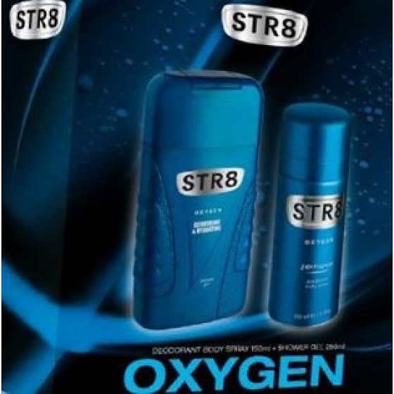 Str8 Oxygen sprchový gél 250 ml + dezodorant sprej 150 ml, kozmetická sada