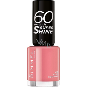 Rimmel London 60 sekund Super Shine Nail Polish lak na nechty 405 Rose Libertine 8 ml