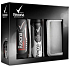 Rexona Men Invisible Black + White antiperspirant sprej pre mužov 150 ml + Turbo sprchový gél na telo a vlasy 250 ml + púzdro na mobil, darčeková sada