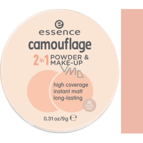 Essence Camouflage 2v1 púder a make-up 20 Nude Beige 9 g
