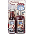Bohemia Gifts American Diner Hroznový olej a extrak vínnej révy Sprchový gél 200 ml + Kouoelová kúpeľ 200 ml + dekoračný obraz Rob to, čo ťa urobí šťastným .. 13 x 24 cm, Kozmetická sada