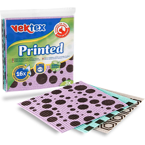 Vektex hubové utierky Printed 3 ks