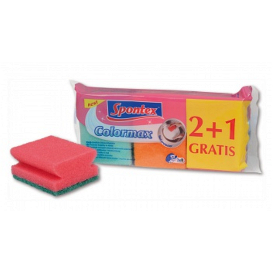 Spontex Colorma hubky 2 + 1 kusy