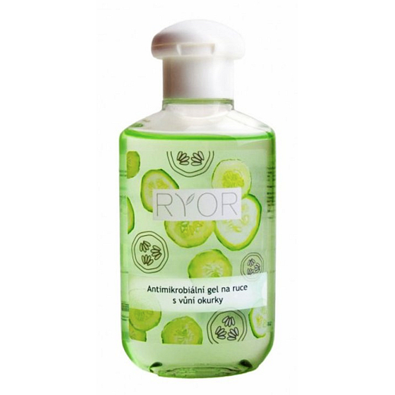 Ryor Antimikrobiálny gél na ruky s dezinfekčnými účinkami s vôňou uhorky 150 ml