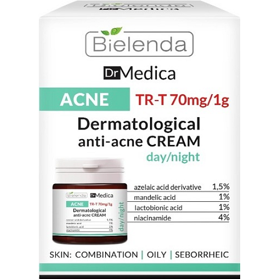 Bielenda Dr. Medica Acne dermatologický pleťový krém proti akné denný/nočný 50 ml