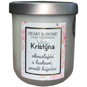 Heart & Home Svieža ľanová sójová sviečka s názvom Christine 110 g