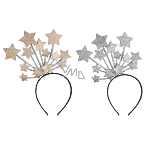 Silvestrovská čelenka hviezdy 1 kus rôzne typy