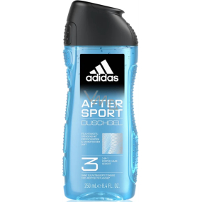 Adidas After Sport 3v1 sprchový gél na telo, vlasy a pokožku pre mužov 250 ml