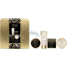 Baylis & Harding Tangerine and Grapefruit sprchový krém 50 ml + telové maslo 50 ml + krém na ruky 50 ml + toaletné mydlo 50 g + plechová škatuľka, kozmetická sada pre ženy
