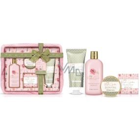 Baylis & Harding Rose, Poppy and Vanilla sprchový gél 200 ml + sprchový krém 300 ml + tuhé mydlo 150 g + kryštály do kúpeľa 100 g, kozmetická sada pre ženy