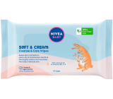 Nivea Baby Soft & Cream vlhčené čistiace obrúsky 57 ks